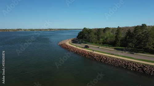 Wallpaper Mural Aerial View of a Coastal City and Harbor in Prince Edward Island, Canada. High quality photo Torontodigital.ca