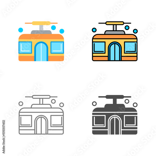 Cable Car Vector Icon