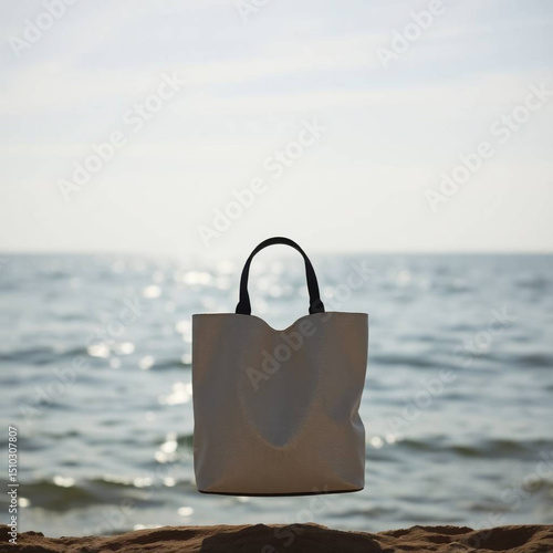 beach bag and sea