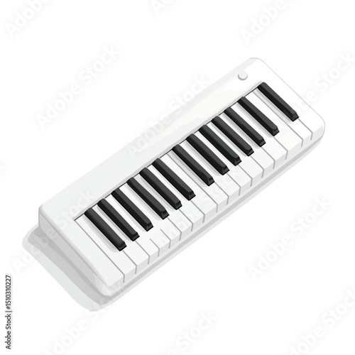 Modern Keyboard Vector Illustration for Music Production and Design Projects