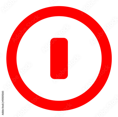 illustration of red button sign