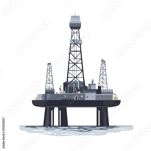 Professional Oil Industry Vector Illustration for Energy Sector Promotions