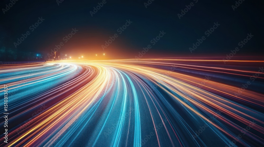 Night Highway Speed Lines Night Highway Speed Lines