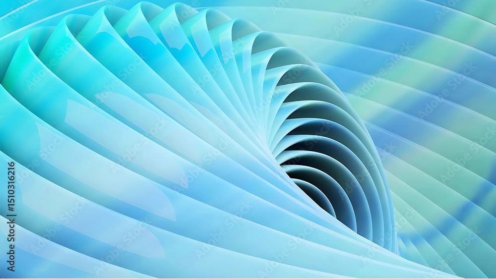 Naklejka premium Blue Tridimensional Spiral Abstract Modern Background
