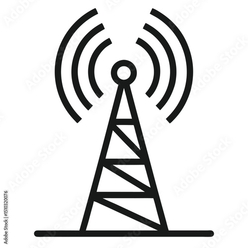 Communication tower wireless signal transmission technology icon