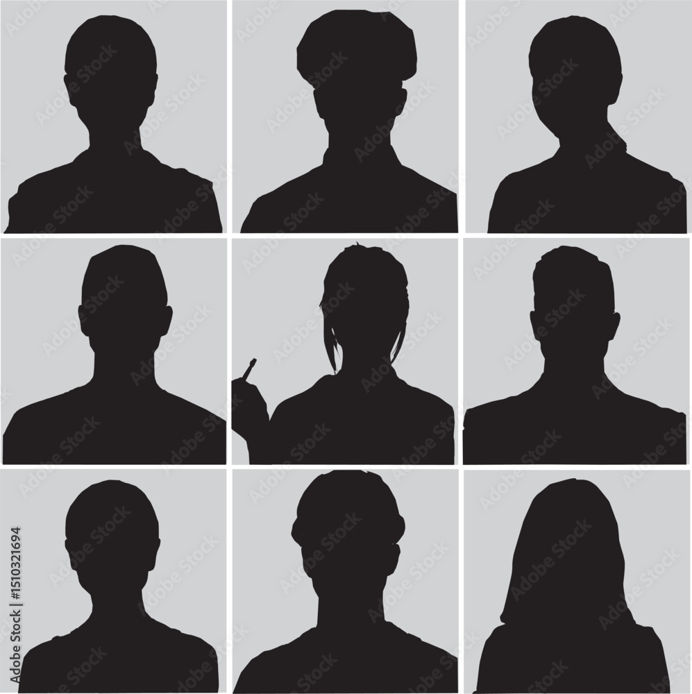 occupation profile silhouette different profession occupation profile silhouette different profession