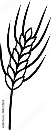 Minimalist Wheat Sheaf Vector – Rural American Harvest