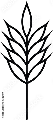 Classic Wheat Sheaf Sketch – American Harvest and Patriotism
