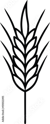 Rustic Wheat Sheaf Outline – Americana Harvest Symbol