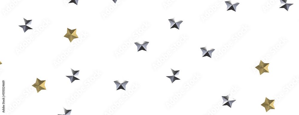 golden stars - 3d golden stars - 3d