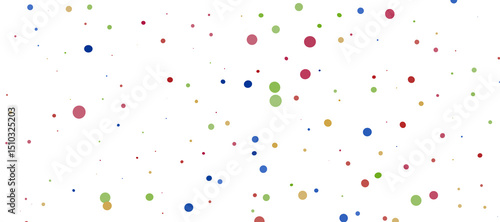 Multicolor confetti abstract background with a lot of falling pieces, isolated on a white background.