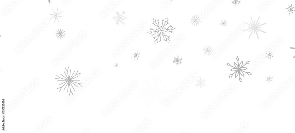 Fototapeta premium Magical Snow Cascade: Mind-Blowing 3D Illustration of Falling Christmas Snowflakes