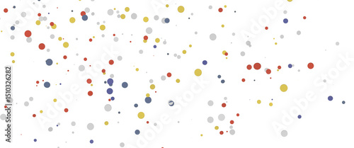 Colorful confetti on white ...