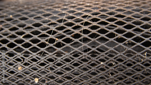 Wallpaper Mural Metal Mesh Background: Industrial Grid Texture Torontodigital.ca
