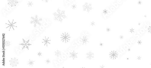 Glistening Snow Shower: Striking 3D Illustration Showcasing Falling Holiday Snowflakes