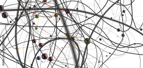 network shape. Abstract 3D ...