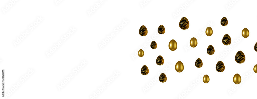 Pile of golden eggs. 3d render illustration. Pile of golden eggs. 3d render illustration.
