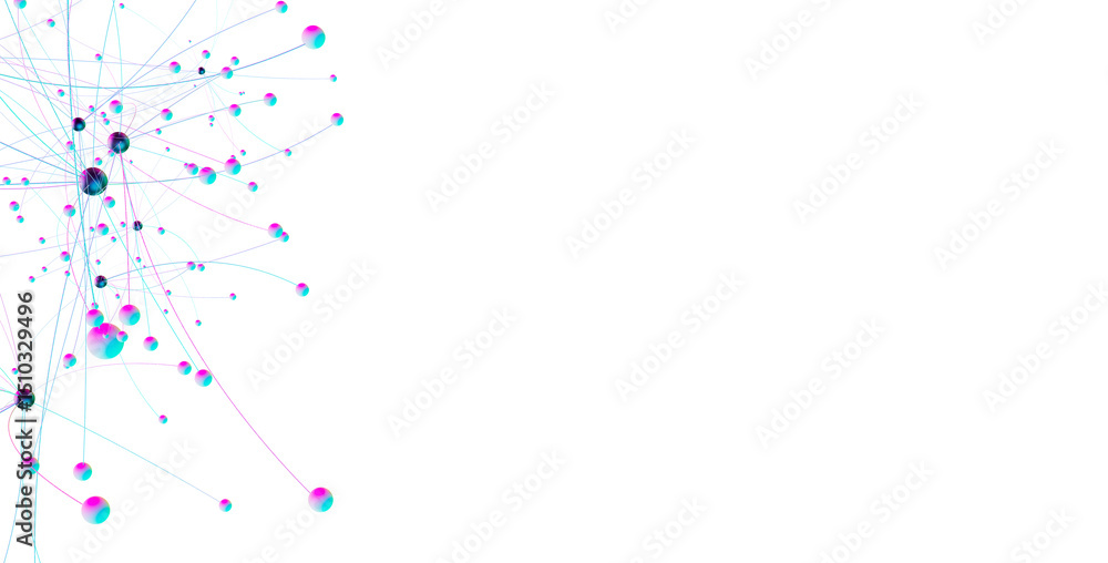Fototapeta premium Abstract digital background of points and lines. Glowing plexus. Big data. Network or connection.
