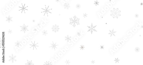 Wallpaper Mural Glistening Snow Shower: Striking 3D Illustration Showcasing Falling Holiday Snowflakes Torontodigital.ca