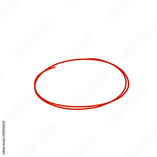 Highlight oval circle frames. Doodle hand drawn pencil lines. Round brush mark. Vector isolated illustration