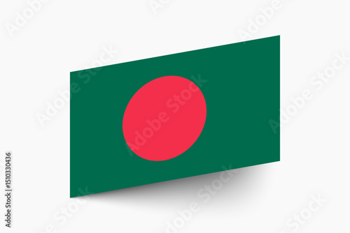 Flag of Bangladesh. Bangladesh flag official colors tilted icon digital vector illustration design. Free Download Flag of Bangladesh. Bangladesh flag official colors tilted icon digital vector illustration design. - GFXLoad
