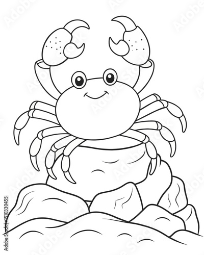 crab animal coloring pages for kids