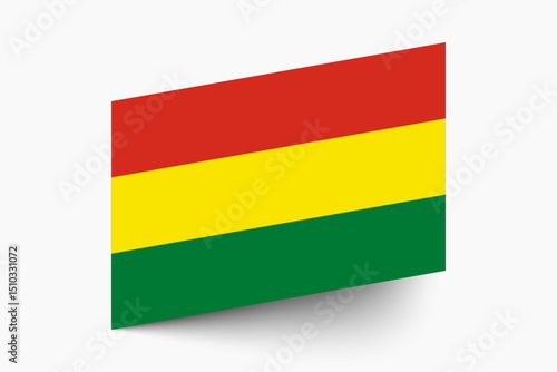 Flag of Bolivia. Bolivia flag official colors tilted icon digital vector illustration design.