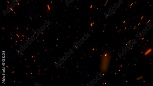 Cinematic Uprising Fire Particles Overlay, Alpha Channel, perfectly looped (NMPLID_00014)