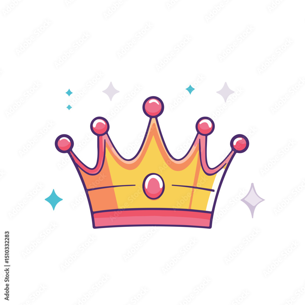 Elegantly Designed Royal Crown Line Style Icon Vector Illustration for Infant Apparel and Products Elegantly Designed Royal Crown Line Style Icon Vector Illustration for Infant Apparel and Products