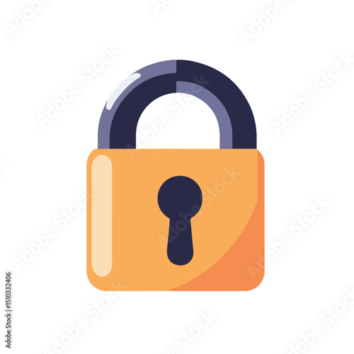 Professional Safety Lock with Keyhole Icon Vector Image for Security Concepts