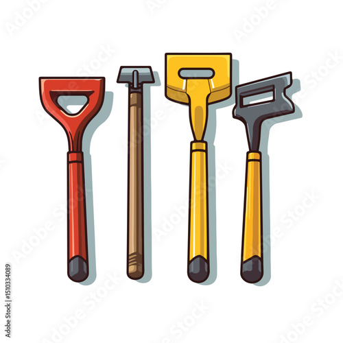Professional Tools Icon Set for Construction, Carpentry, and DIY Projects