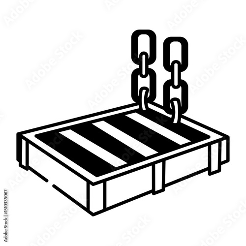 An icon depicting a coal separator designed in doodle style

