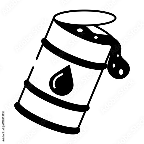A sketchy style icon showing an oil container
