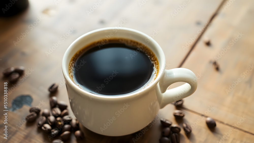cup of coffee with beans, ai generated cup of coffee with beans, ai generated