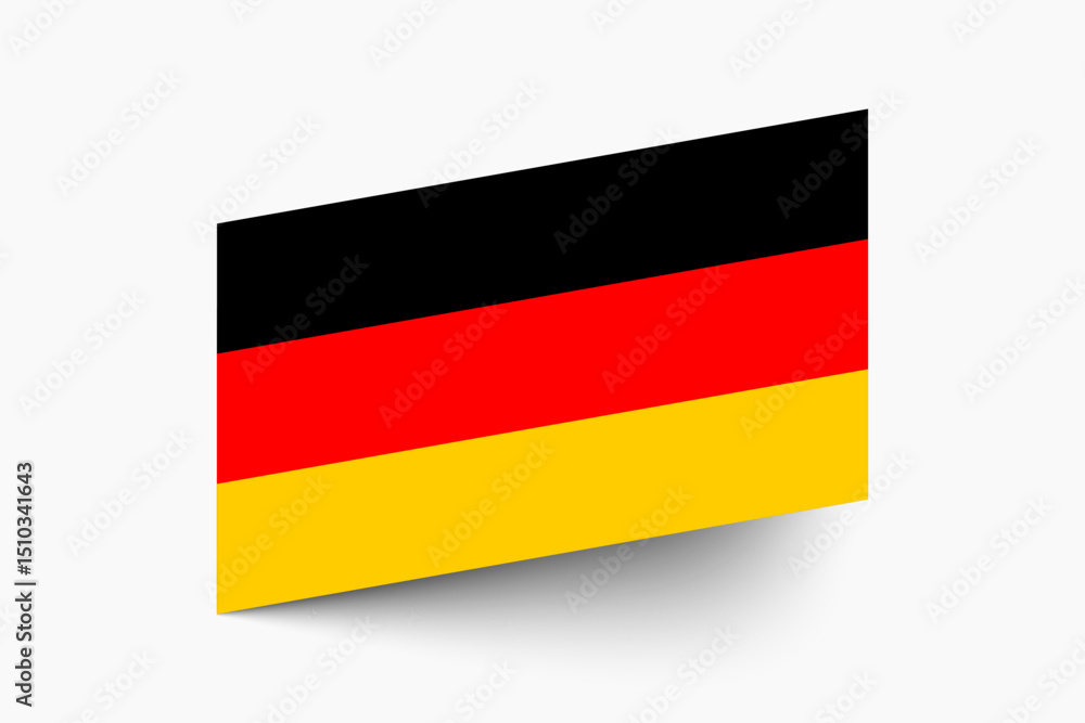 Fototapeta premium Flag of Germany. Germany flag official colors tilted icon digital vector illustration design.