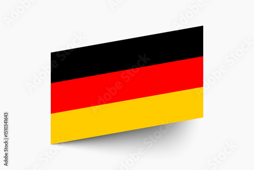 Flag of Germany. Germany flag official colors tilted icon digital vector illustration design.