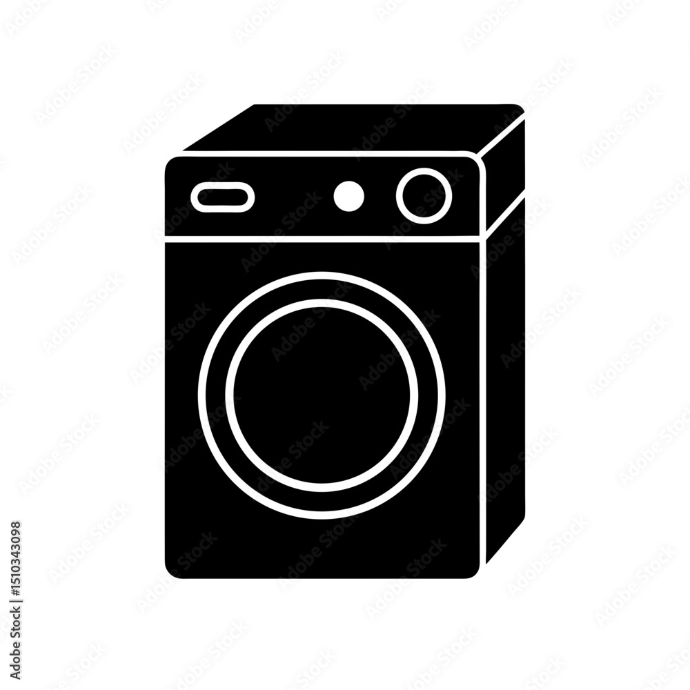 Washing Machine Icon Vector Flat Clean Look Isolated Washing Machine Icon Vector Flat Clean Look Isolated