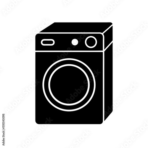 Washing Machine Icon Vector Flat Clean Look Isolated