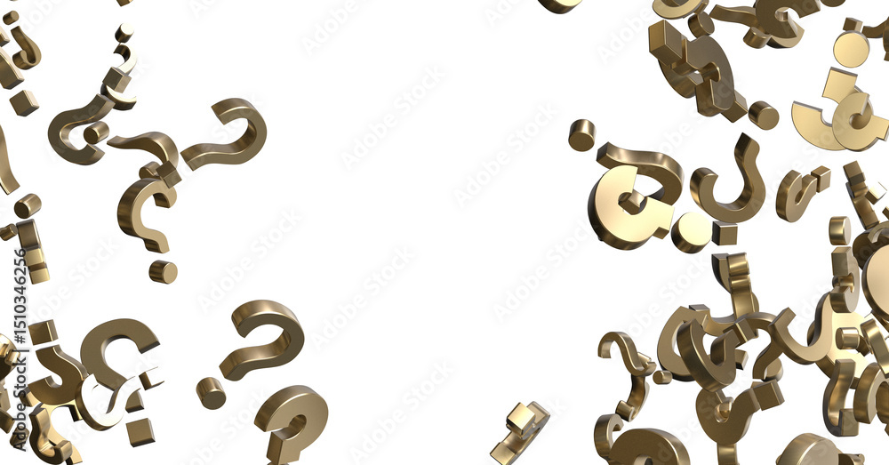 Fototapeta premium question marks background. 3d Illustration