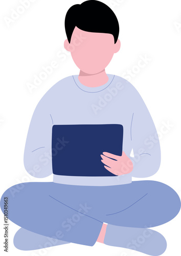 Blogger writing a post 