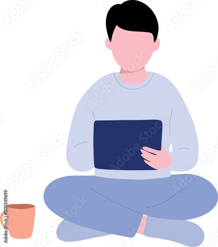 Blogger writing a post 