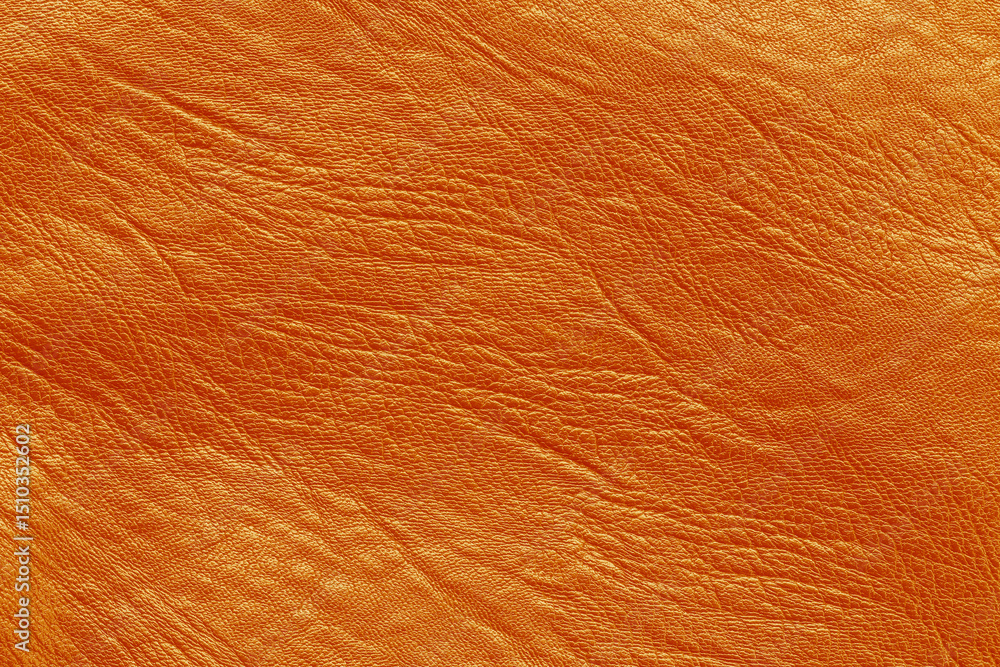 Fototapeta premium Orange leather texture background with seamless pattern.