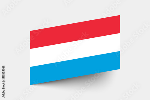 Free Download Flag of Luxembourg. Luxembourg flag official colors tilted icon digital vector illustration design. - GFXLoad