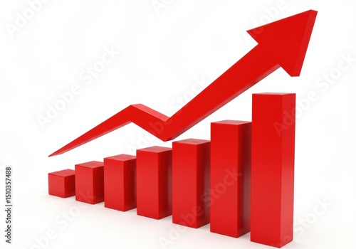Free Download A rising arrow graph represents soaring sales growth, success, and upward business momentum in a competitive market landscape - GFXLoad