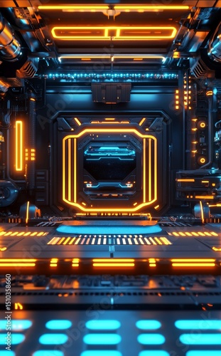 A sci-fi world showcasing an innovative product.