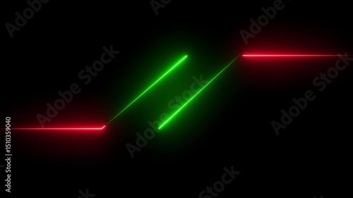 Wallpaper Mural abstract animation. neon red color black background with glowing lights animation. Torontodigital.ca