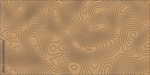  A seamless vector pattern of thin, dark gray contour lines on a solid light brown or tan background, creating an abstract topographic map.