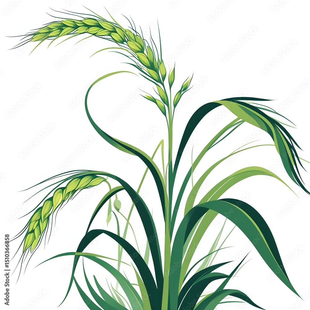 Obraz premium green plant isolated on white background