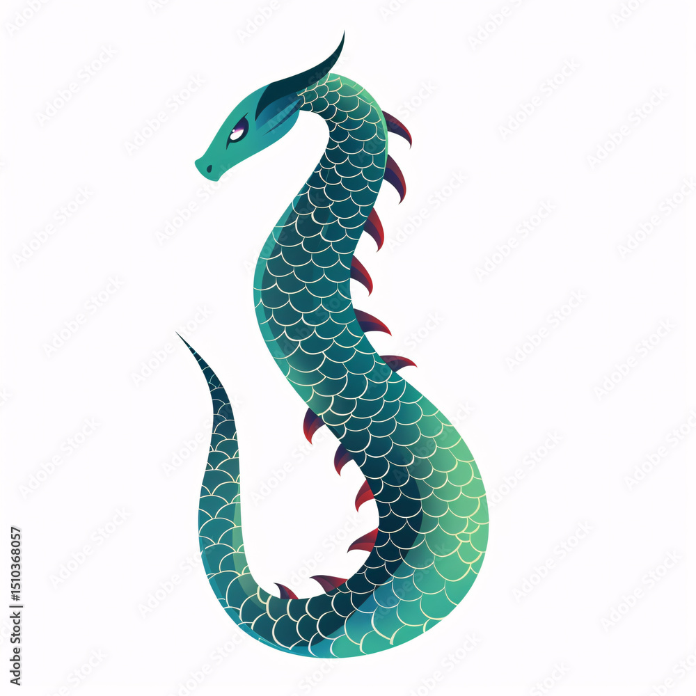 Obraz premium dragon, fantasy, mythical creature, colorful dragon, gradient, wings, scales, vector illustration, fantasy art, purple dragon, pink, blue, magical, fairy tale, fantasy animal, mythical beast, flying c