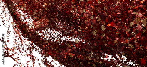 Falling red and gold star c...
